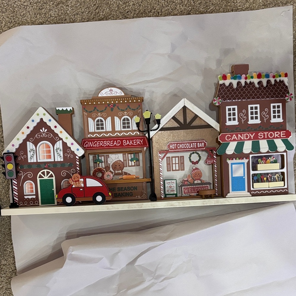 Festive Gingerbread Village Holiday Decor